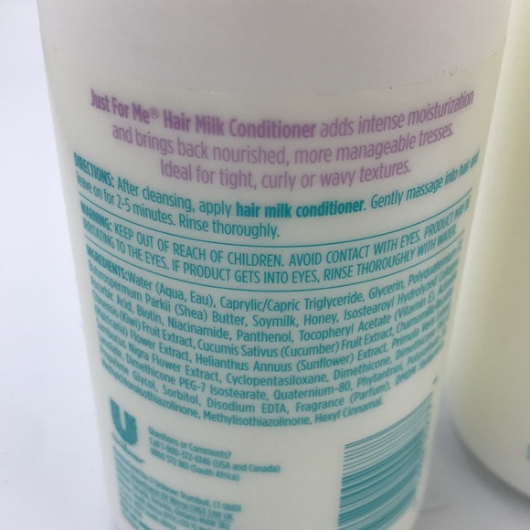 Lot of 2 Just for Me Hair Milk Conditioner - Picture 3 of 3